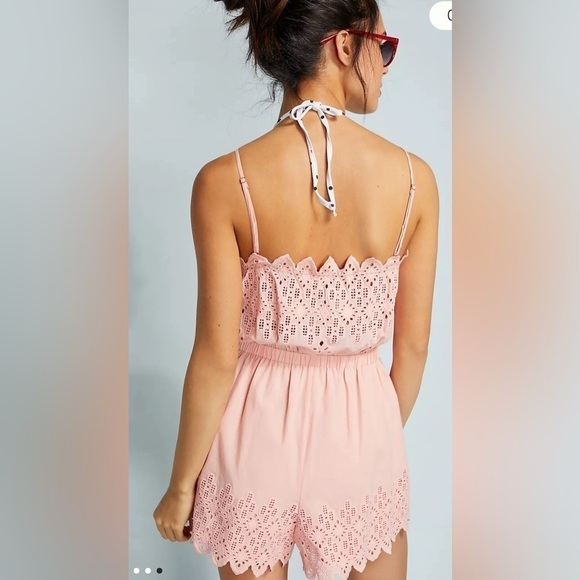 Seafolly Eyelet Pink Romper - Picture 2 of 6
